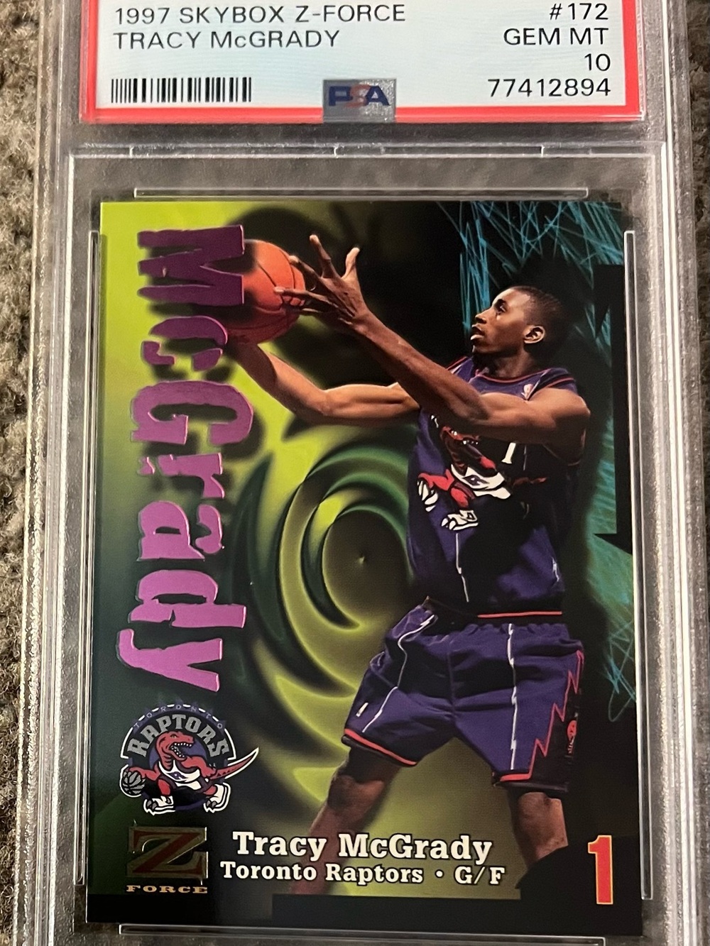 1997 Z Force Tracy McGrady RC Purple PSA 10